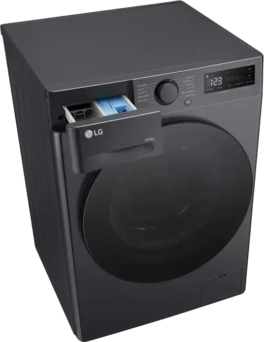 LG F4DR510S2M Washer Dryer 10kg Wash 6kg Dry, AI DD, Steam, TurboWash 360, Front Load Free-standing Washing Machine, 1400 rpm, Grey