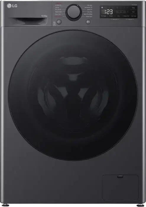LG F4DR510S2M Washer Dryer 10kg Wash 6kg Dry, AI DD, Steam, TurboWash 360, Front Load Free-standing Washing Machine, 1400 rpm, Grey