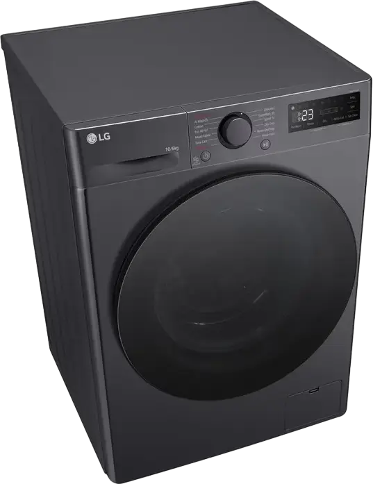 LG F4DR510S2M Washer Dryer 10kg Wash 6kg Dry, AI DD, Steam, TurboWash 360, Front Load Free-standing Washing Machine, 1400 rpm, Grey