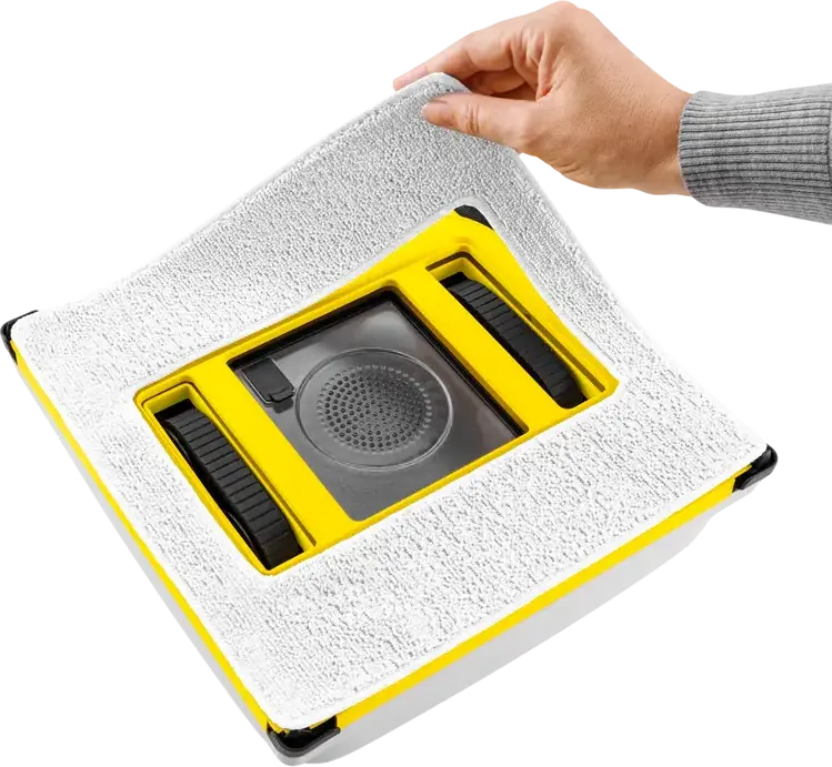 Karcher RCW 4 Extra Window Cleaning Robot, White, Automatic Microfibre Wiping with 6 Spray Nozzles, 5000 Pa Max Suction, Remote Control, for Glass and Mirrors