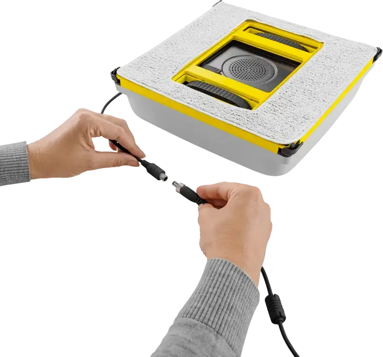 Karcher RCW 4 Extra Window Cleaning Robot, White, Automatic Microfibre Wiping with 6 Spray Nozzles, 5000 Pa Max Suction, Remote Control, for Glass and Mirrors