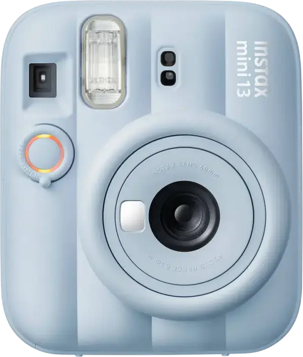 Fujifilm Instax Mini 13 Instant Camera, Automatic Exposure, Close-Up Mode, Built-in Flash, 62mm x 46mm Photo Size, Frost Blue