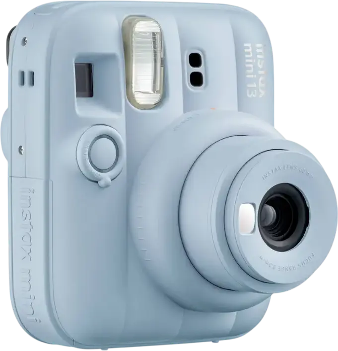 Fujifilm Instax Mini 13 Instant Camera, Automatic Exposure, Close-Up Mode, Built-in Flash, 62mm x 46mm Photo Size, Frost Blue