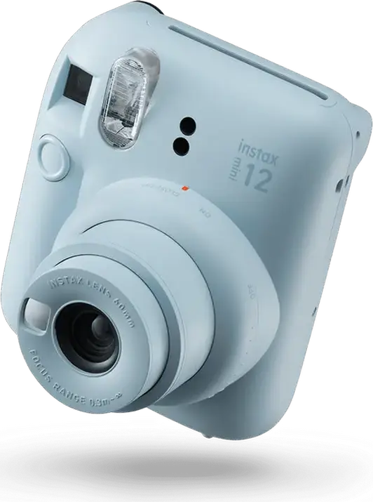 Fujifilm Instax Mini 12 Instant Camera, Automatic Exposure, Close-Up Mode, Built-in Flash, for instax mini Instant Film, Pastel Blue