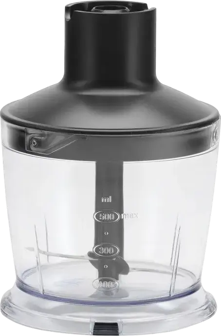 Polaris PHB 1385 Hand Blender 1350W, Stainless Steel Foot and Blade, 0.5L Bowl, Turbo Mode, with Chopper, Whisk and Measuring Beaker, Black