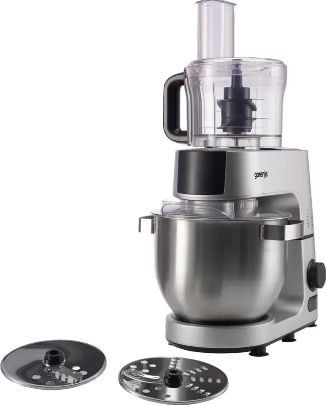 Gorenje MMC1500SCX Kitchen Machine, 1500W, 7L Stainless Steel Bowl, LED Display, Full Metal Gear, with Blender, Meat Grinder and Food Processor