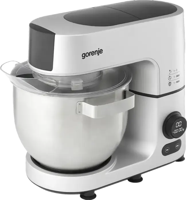 Gorenje MMC1500SCX Kitchen Machine, 1500W, 7L Stainless Steel Bowl, LED Display, Full Metal Gear, with Blender, Meat Grinder and Food Processor
