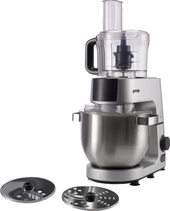 Gorenje MMC1500SCX Kitchen Machine, 1500W, 7L Stainless Steel Bowl, LED Display, Full Metal Gear, with Blender, Meat Grinder and Food Processor