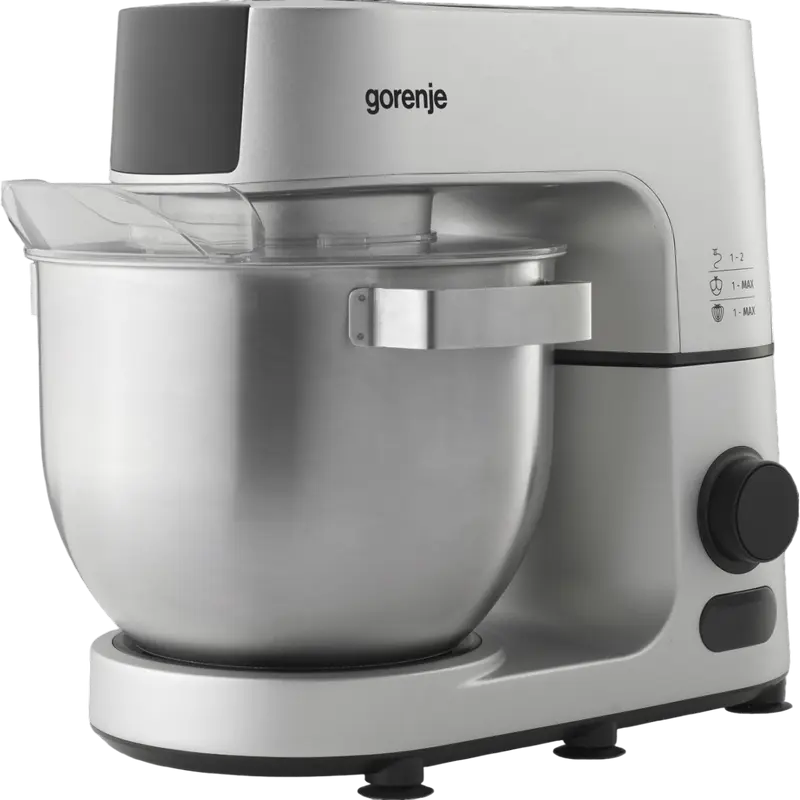 Gorenje MMC1500SCX Kitchen Machine, 1500W, 7L Stainless Steel Bowl, LED Display, Full Metal Gear, with Blender, Meat Grinder and Food Processor
