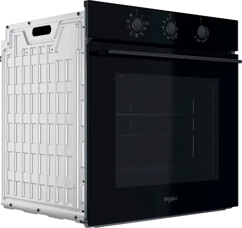 Cuptor Electric Incorporabil Whirlpool OMK38HU0B, Capacitate 71L, Clasa Energetica A, Functie Cook3, Curatare prin Hidroliza, Sticla Neagra