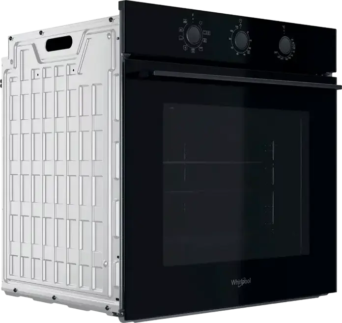 Cuptor Electric Incorporabil Whirlpool OMK38HU0B, Capacitate 71L, Clasa Energetica A, Functie Cook3, Curatare prin Hidroliza, Sticla Neagra