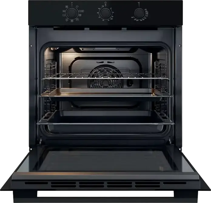 Cuptor Electric Incorporabil Whirlpool OMK38HU0B, Capacitate 71L, Clasa Energetica A, Functie Cook3, Curatare prin Hidroliza, Sticla Neagra