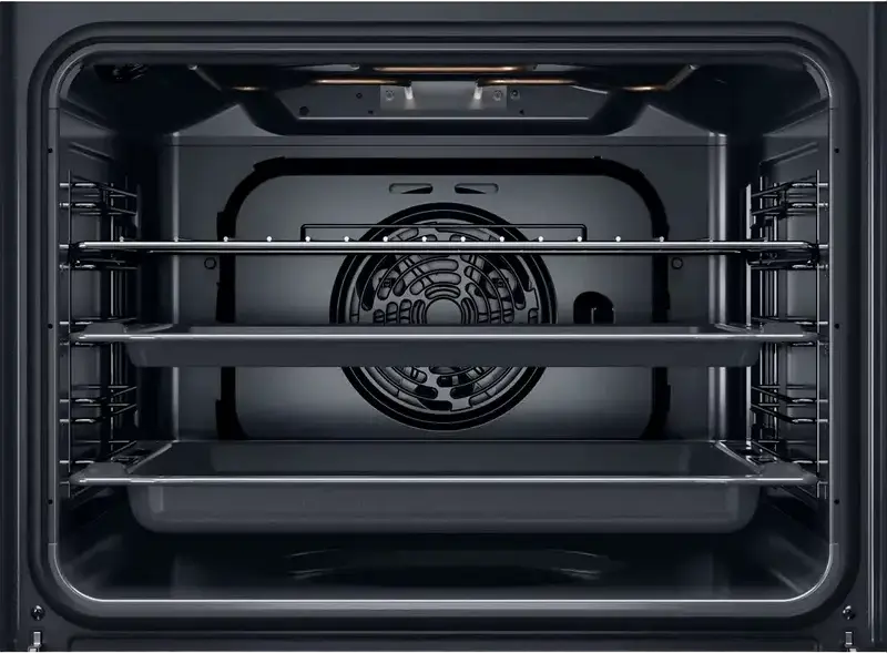 Cuptor Electric Incorporabil Whirlpool OMK38HU0B, Capacitate 71L, Clasa Energetica A, Functie Cook3, Curatare prin Hidroliza, Sticla Neagra
