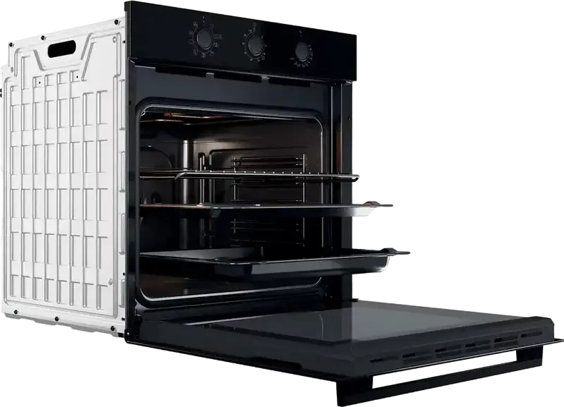 Cuptor Electric Incorporabil Whirlpool OMK38HU0B, Capacitate 71L, Clasa Energetica A, Functie Cook3, Curatare prin Hidroliza, Sticla Neagra