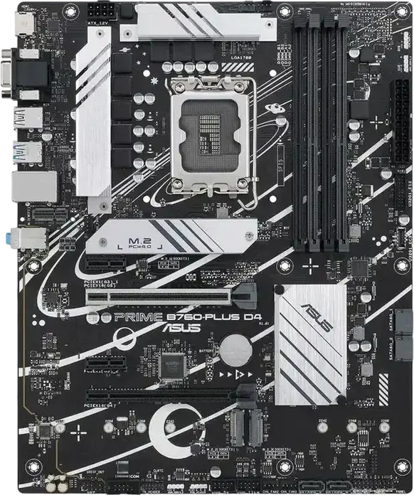 ASUS PRIME B760-PLUS ATX Motherboard LGA1700 Intel B760 DDR4 up to 192GB 7200MHz PCIe 5.0 3x M.2 PCIe 4.0 2.5Gb Ethernet USB 3.2 Gen 2x2 Type-C
