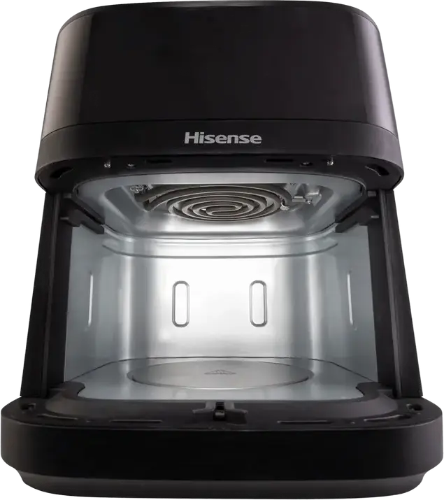 Hisense HAF1800DCD Air Fryer, 6.3L Capacity, 1800W Double Heating Technology, Touchscreen Display, Viewing Window, Non-stick Basket, Black