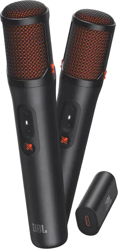 Microfon Karaoke Wireless JBL EasySing, Conectivitate 2.4 GHz, Eliminare Vocale AI, Baterie 10 Ore, Incarcare USB-C, Negru