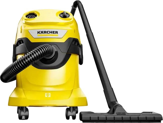 Karcher WD 4 V-20/5/22 Wet and Dry Vacuum Cleaner, 1100W, 20L Plastic Container, Flat Pleated Filter, Blower Function, for Garage and Workshop