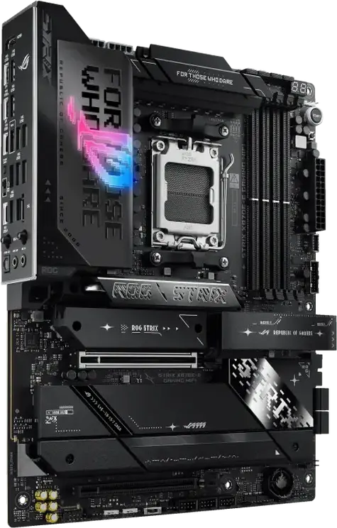 Материнская плата ASUS ROG STRIX X870E-E GAMING WIFI AM5 ATX AMD X870E DDR5 8400+ MT/s PCIe 5.0 WiFi 7 Bluetooth 5.4 USB4 Ethernet Realtek 5Gb