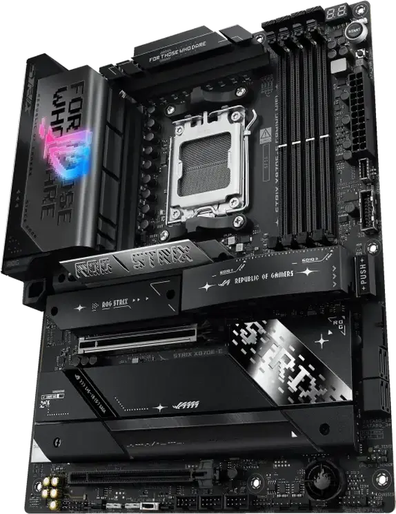 Материнская плата ASUS ROG STRIX X870E-E GAMING WIFI AM5 ATX AMD X870E DDR5 8400+ MT/s PCIe 5.0 WiFi 7 Bluetooth 5.4 USB4 Ethernet Realtek 5Gb