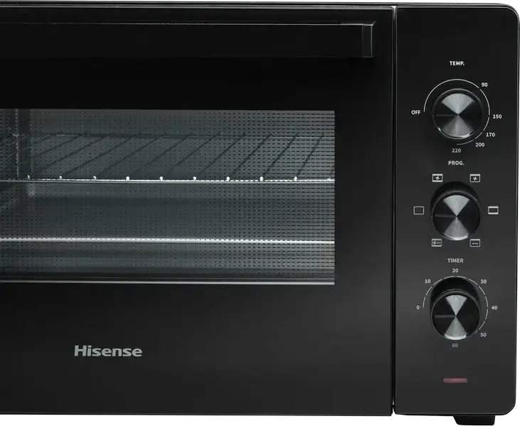Cuptor Electric Hisense HOM45M, 45L, 2000W, Convecție, Grill, Defrost, Control Mecanic, Negru