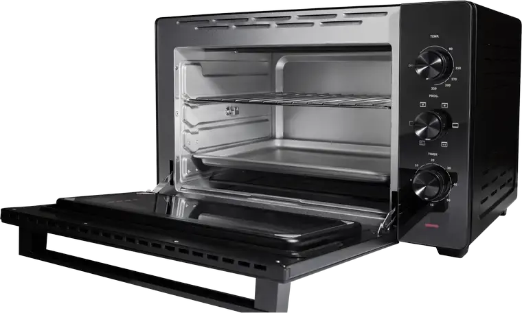 Cuptor Electric Hisense HOM45M, 45L, 2000W, Convecție, Grill, Defrost, Control Mecanic, Negru
