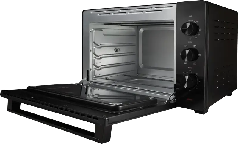 Cuptor Electric Hisense HOM45M, 45L, 2000W, Convecție, Grill, Defrost, Control Mecanic, Negru