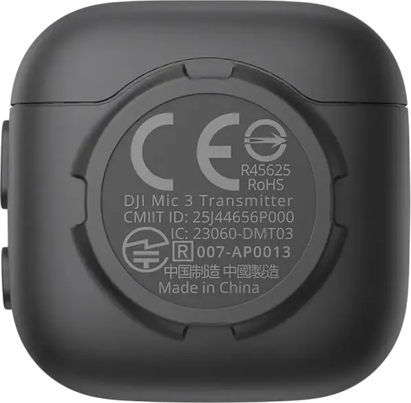 Transmitator Microfon Wireless DJI Mic 3 DMT03, Inregistrare Interna 32-bit Float, Omnidirectional, Raza 400m, Bluetooth 5.4, Negru