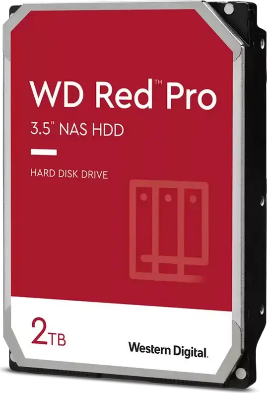 Hard Disk Intern NAS Western Digital WD Red Plus 3.5 inch 2 TB, SATA 6 Gb/s, Tehnologie CMR, NASware 3.0, Workload 180 TB/an, MTBF 1.000.000 ore