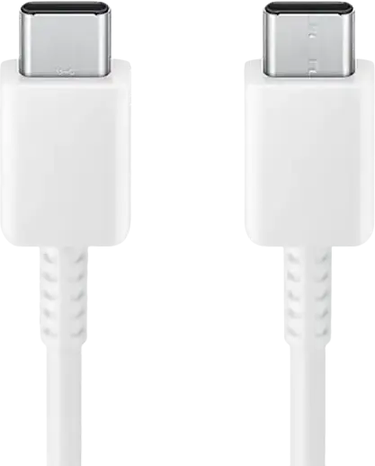 Cablu Samsung USB-C la USB-C EP-DX510JWEGEU, 5A 100W Power Delivery, Super Fast Charging 2.0, Sincronizare Date 480Mbps, Alb, 1.8m