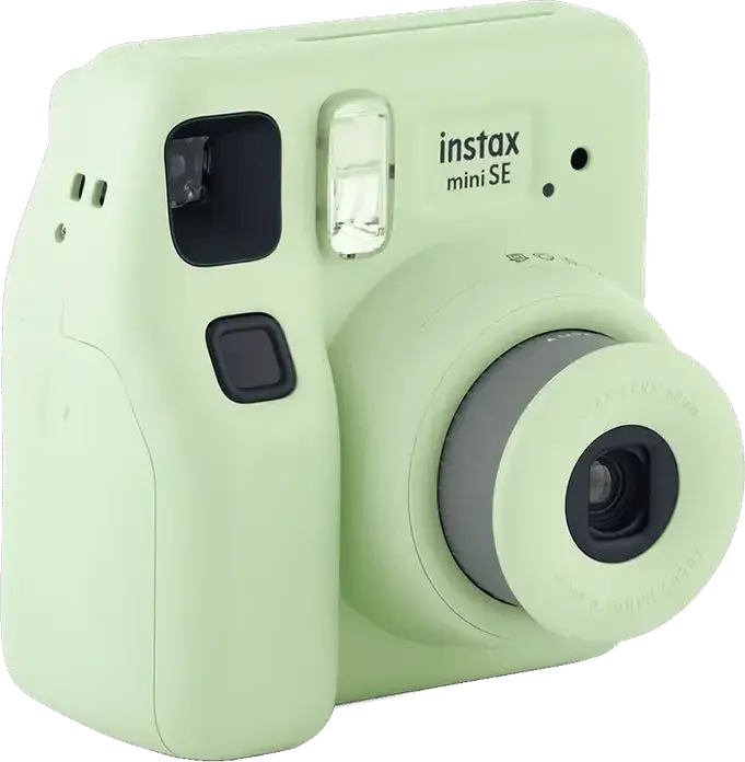Fujifilm Instax Mini SE Instant Camera, Green, Manual Exposure Control, Constant Firing Flash, for instax mini instant color film, 255g