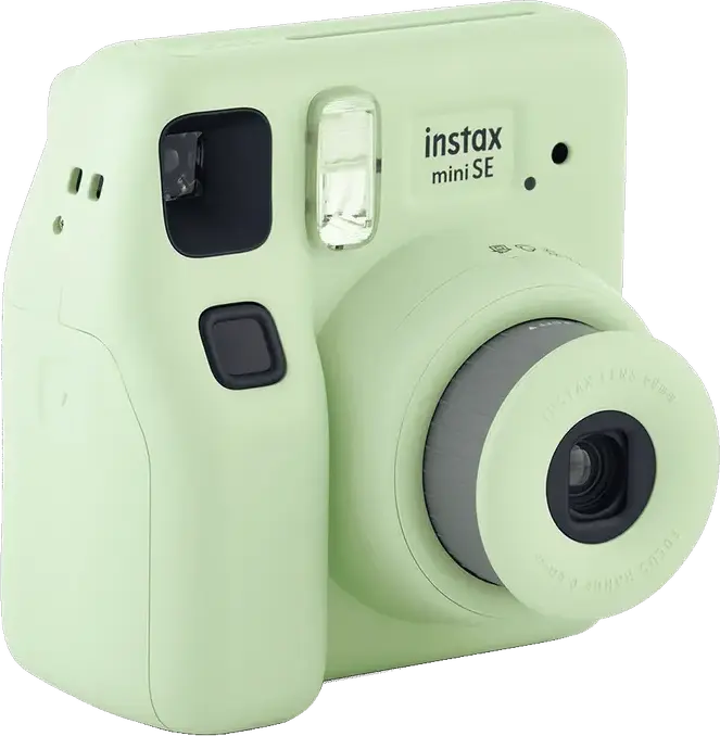 Fujifilm Instax Mini SE Instant Camera, Green, Manual Exposure Control, Constant Firing Flash, for instax mini instant color film, 255g