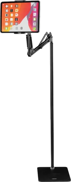 Suport de Podea XO C137 pentru Smartphone-uri si Tablete, Inaltime Reglabila 135cm, Otel Carbon cu Bracket Rotativ pentru Vlogging si Livestreaming