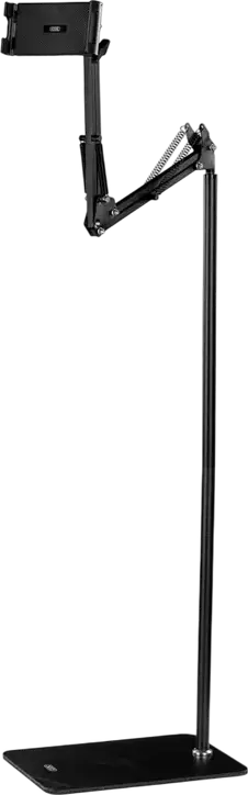 Suport de Podea XO C137 pentru Smartphone-uri si Tablete, Inaltime Reglabila 135cm, Otel Carbon cu Bracket Rotativ pentru Vlogging si Livestreaming