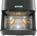 Gorenje AF1350DWB Air Fryer, 5.4L Non-stick Bowl, 1350W, Digital Touch Control with Viewing Window and 8 Pre-set Programs, Black
