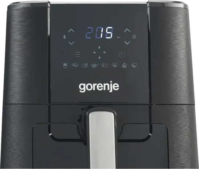 Gorenje AF1350DWB Air Fryer, 5.4L Non-stick Bowl, 1350W, Digital Touch Control with Viewing Window and 8 Pre-set Programs, Black