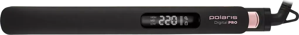 Polaris PHS5012KT UltraSlim Digital PRO Ceramic Hair Straightener, 100-220°C Temperature Range, 12 Heat Modes, LCD Display, Fast Heating, Swivel Cord