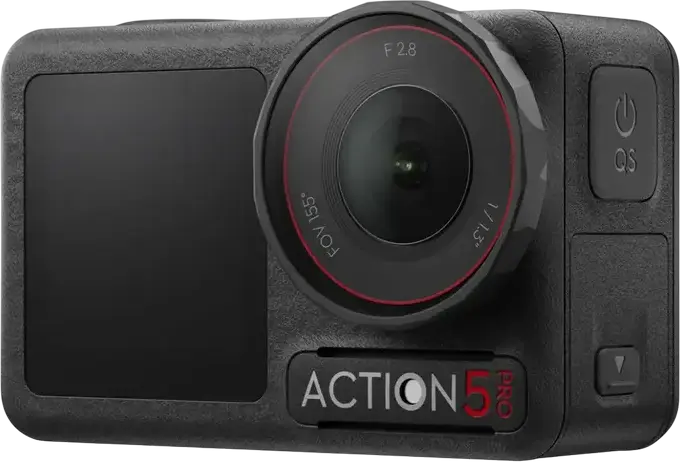 DJI Osmo Action 5 Pro Adventure Combo Action Camera, 4K 120fps, 1/1.3-inch CMOS Sensor, RockSteady 3.0, 64GB Internal Storage, IP68 Waterproof 20m, Black