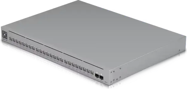 Ubiquiti UniFi USW-Pro-Max-24-POE Layer 3 PoE Switch, 24 Ports (16x 1GbE, 8x 2.5GbE), 2x 10G SFP+, 400W PoE Budget, Etherlighting, 1.3" Touchscreen