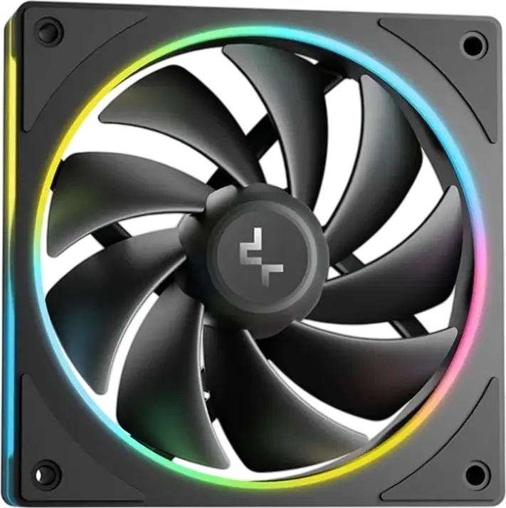 Система жидкостного охлаждения СЖО Deepcool LM240, Черный, радиатор 240мм, IPS-экран 2.4 дюйма для MP4/GIF, ARGB 6-го поколения, защита от протечек, 2 вентилятора FL12 SE