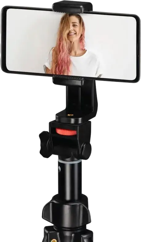 Hama Rotary Smartphone II 150 Selfie Stick Tripod, Aluminum, Black, Bluetooth 5.3 Remote Shutter, 150 cm Max Length, for Android and iOS