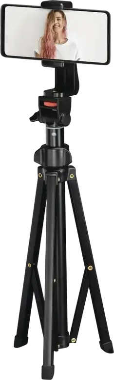 Hama Rotary Smartphone II 150 Selfie Stick Tripod, Aluminum, Black, Bluetooth 5.3 Remote Shutter, 150 cm Max Length, for Android and iOS