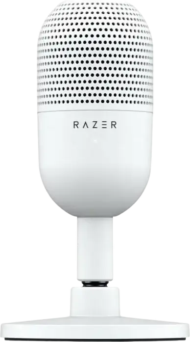 Microfon Condensator USB Razer Seiren V3 Mini, Supercardioid, 96kHz/24-bit, Senzor Tap-to-Mute, Suport Inclinabil, Alb, RZ19-05050300-R3M1