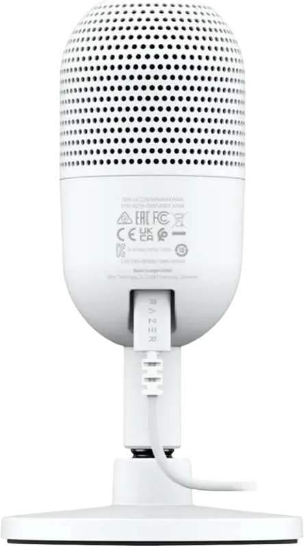 Microfon Condensator USB Razer Seiren V3 Mini, Supercardioid, 96kHz/24-bit, Senzor Tap-to-Mute, Suport Inclinabil, Alb, RZ19-05050300-R3M1