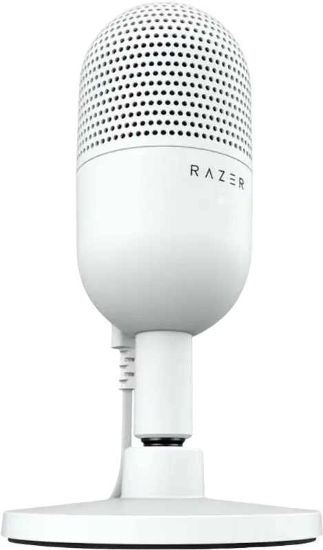 Microfon Condensator USB Razer Seiren V3 Mini, Supercardioid, 96kHz/24-bit, Senzor Tap-to-Mute, Suport Inclinabil, Alb, RZ19-05050300-R3M1
