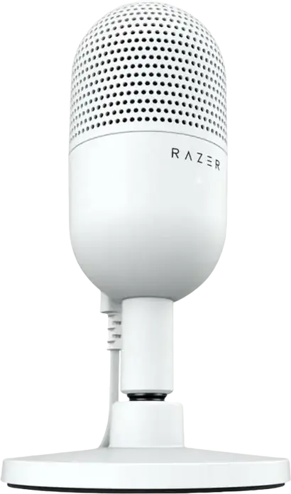 Microfon Condensator USB Razer Seiren V3 Mini, Supercardioid, 96kHz/24-bit, Senzor Tap-to-Mute, Suport Inclinabil, Alb, RZ19-05050300-R3M1