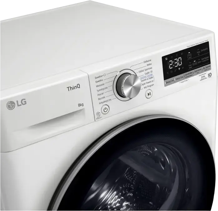 LG RH80V9AV3N Masina de Uscat Rufe cu Pompa de Calora, Capacitate 8kg, Clasa Energetica A+++, Alb cu Usa Neagra, Wi-Fi ThinQ, Condensator Auto-curatare