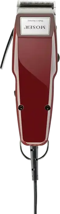 Moser 1400-0278 Professional Hair Clipper, Corded Mains Electricity, Stainless Steel Blades 46mm, MultiClick System, Made in Germany, Red