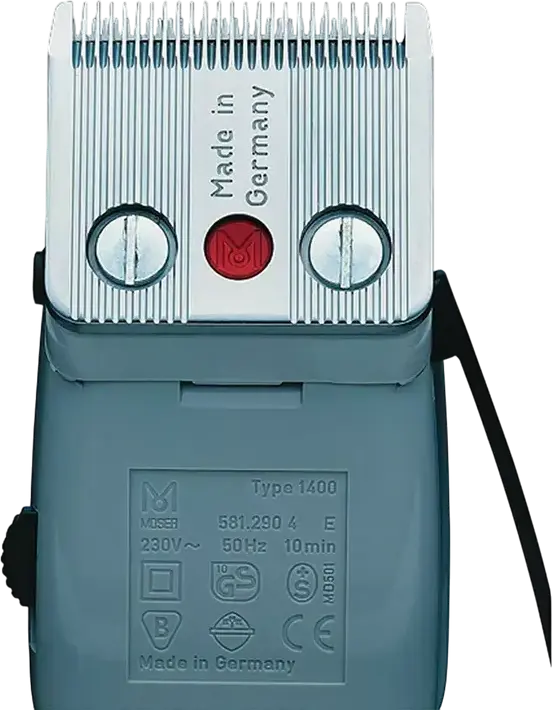 Moser 1400-0278 Professional Hair Clipper, Corded Mains Electricity, Stainless Steel Blades 46mm, MultiClick System, Made in Germany, Red