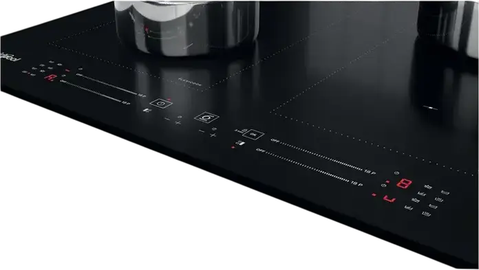 Plita Inductie Incorporabila Whirlpool WL S3160 BF, 4 Zone, FlexiCook, 6th Sense, Sticla Ceramică Schott Ceran, 7.2kW, Control Slider, Negru, 59cm